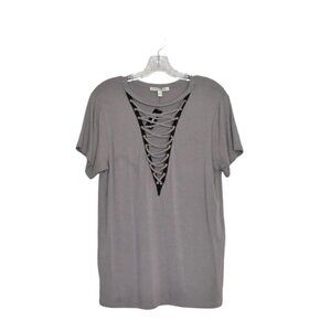 Express One Eleven Short Sleeve Pullover Top Size S